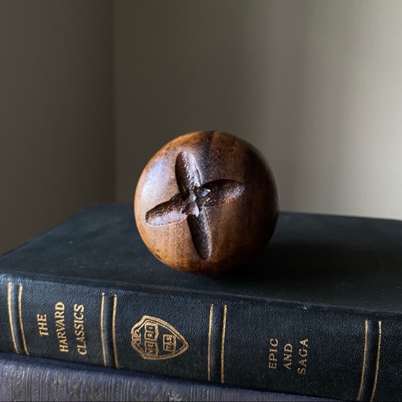 SOLD - Mid Century Monkey Pod Wooden Fruit - Picture 5 of 14